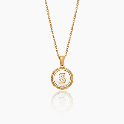 Nacre Initial Pendant Necklace