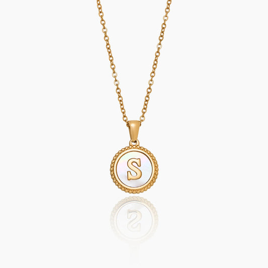 Nacre Initial Pendant Necklace