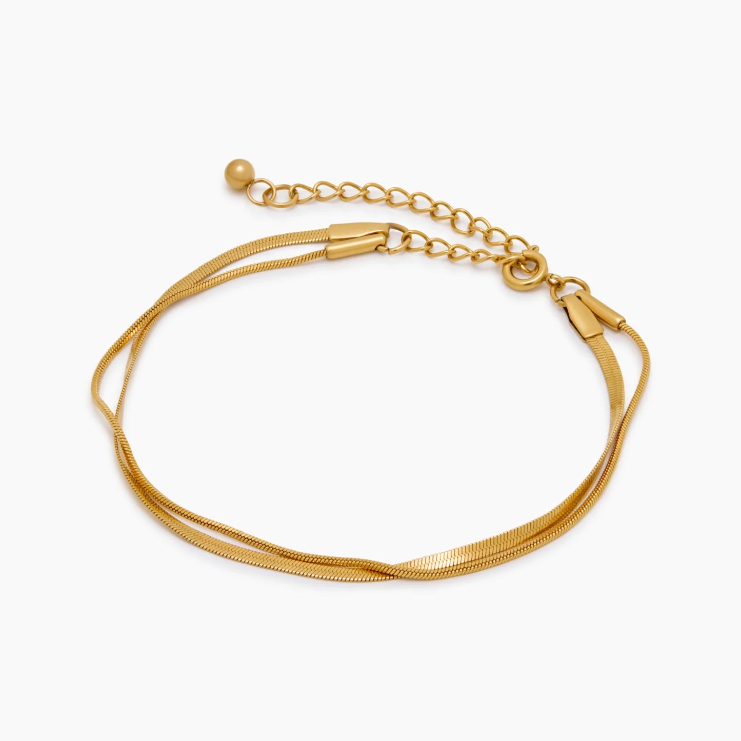 Double Snake Layered Bracelet