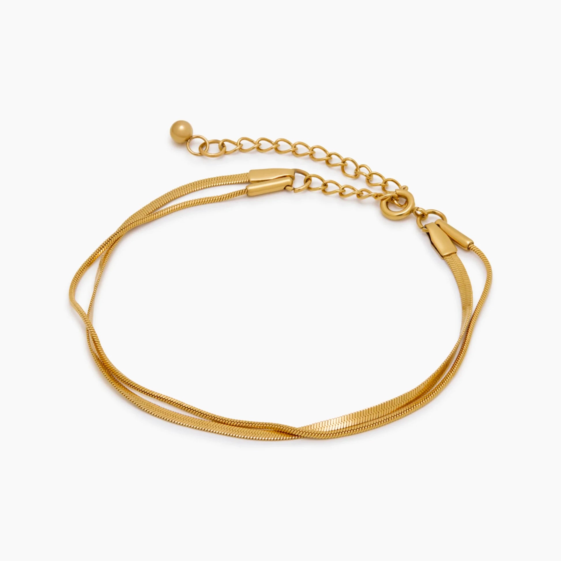 Double Snake Layered Bracelet