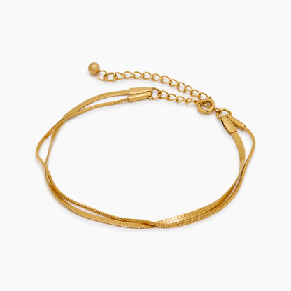 Double Snake Layered Bracelet