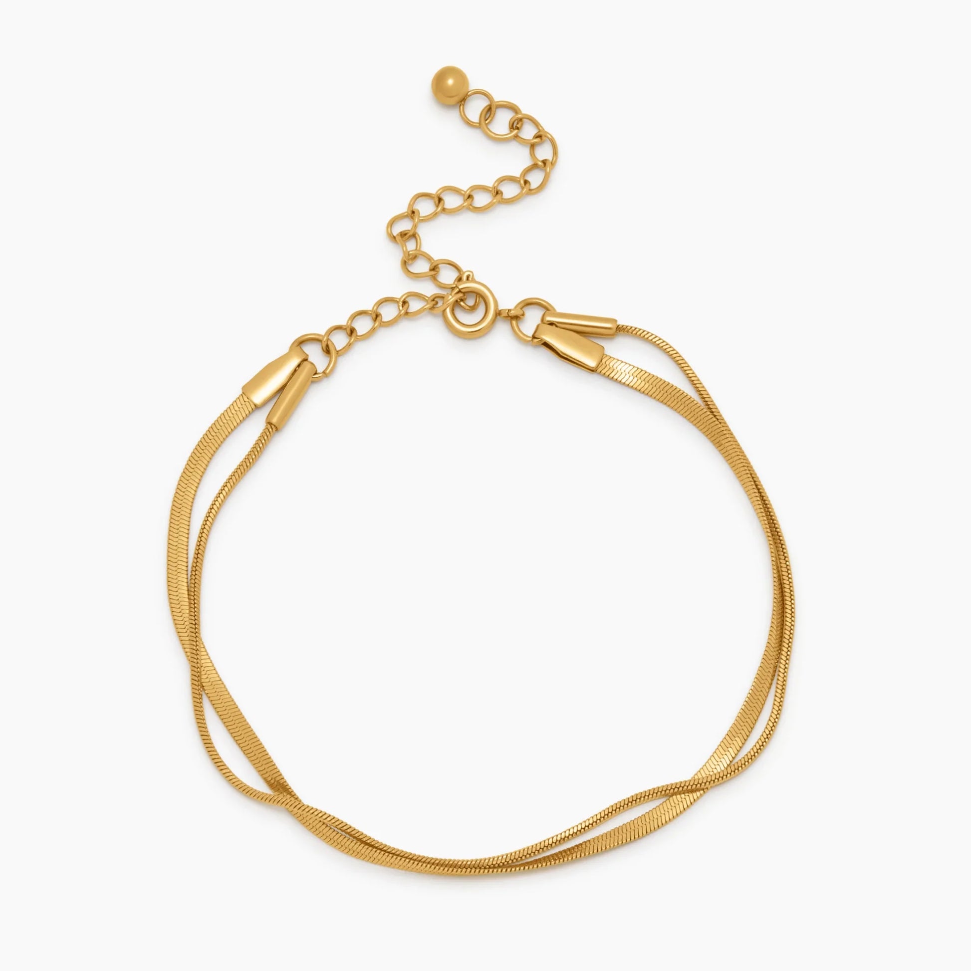Double Snake Layered Bracelet