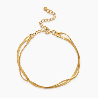 Double Snake Layered Bracelet