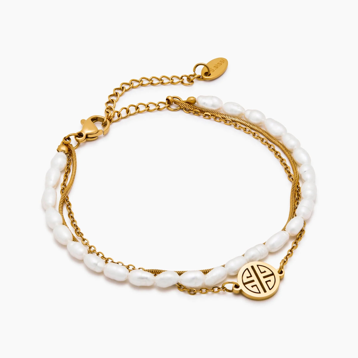 Daylight Layered Pearl & Gold Bracelet