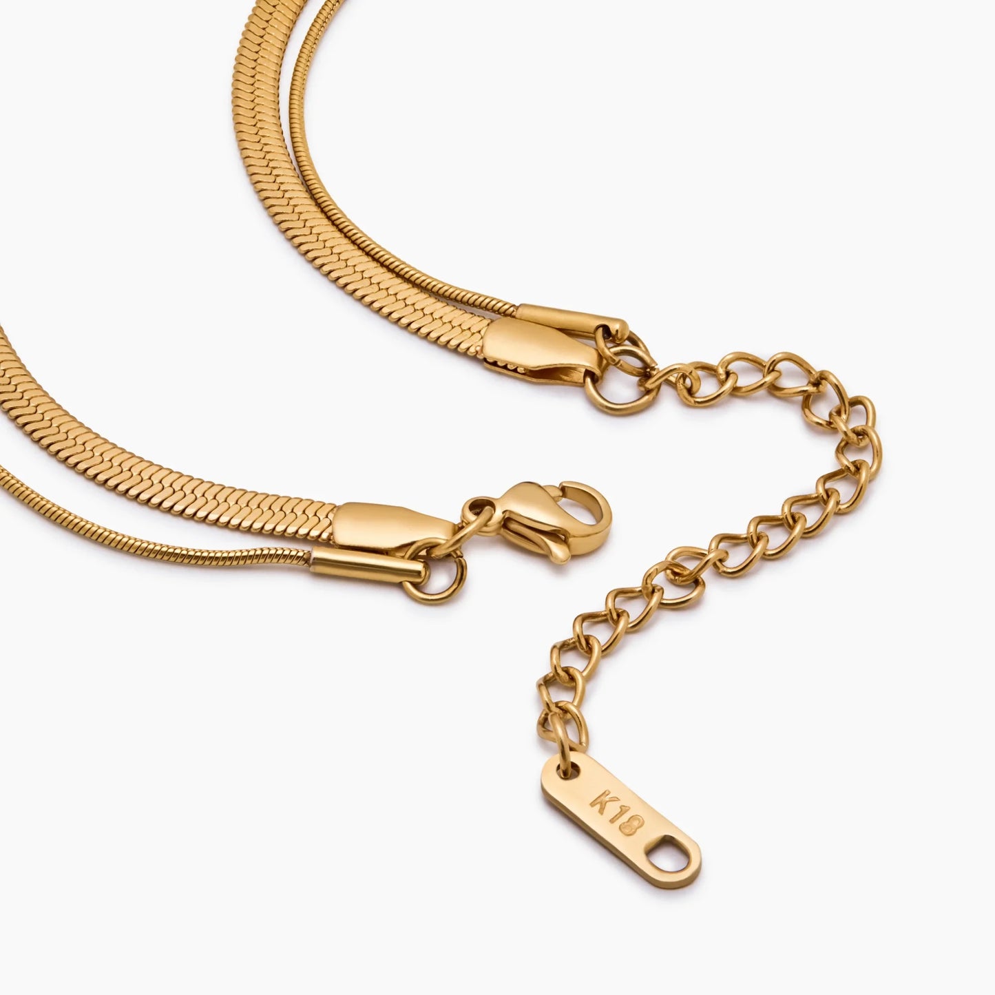 Double Snake Layered Necklace