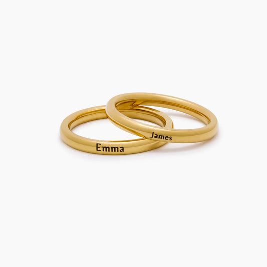 Fine Stacking Name Ring
