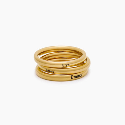 Fine Stacking Name Ring