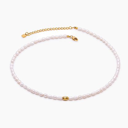 Simple Pearl Choker Necklace