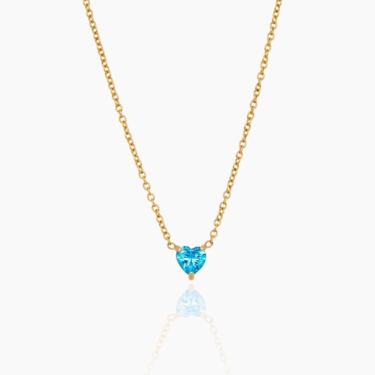 Petite Heart Birthstone Necklace