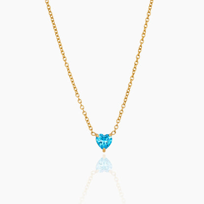 Petite Heart Birthstone Necklace