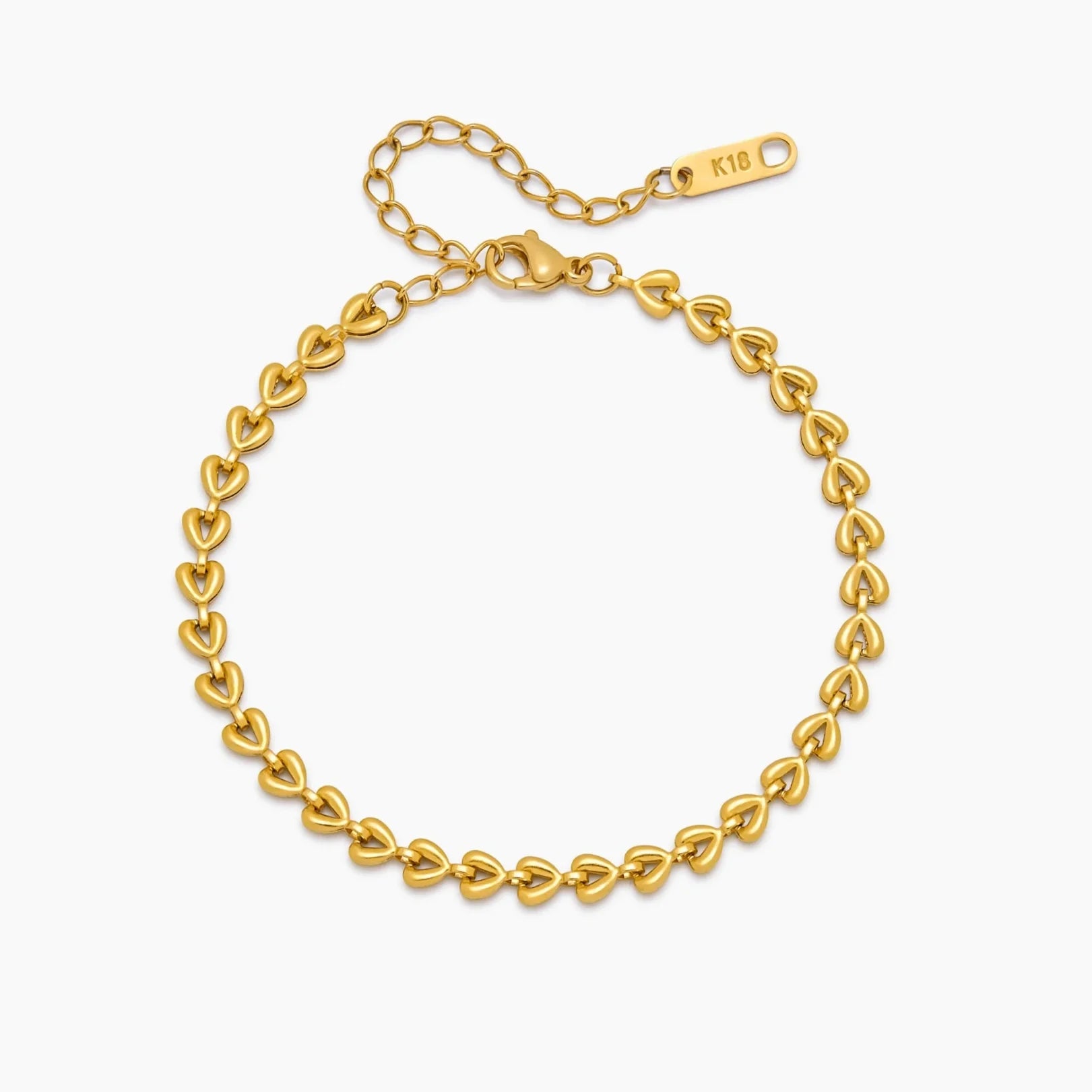Heart Row Bracelet