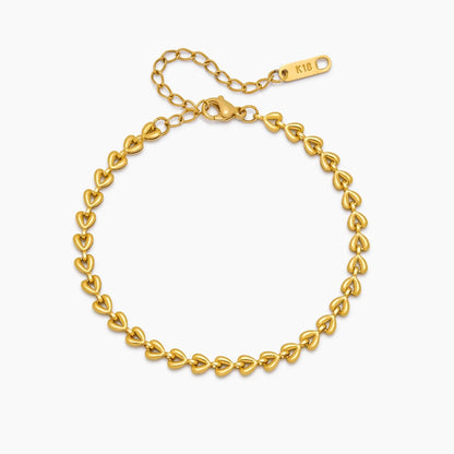 Heart Row Bracelet