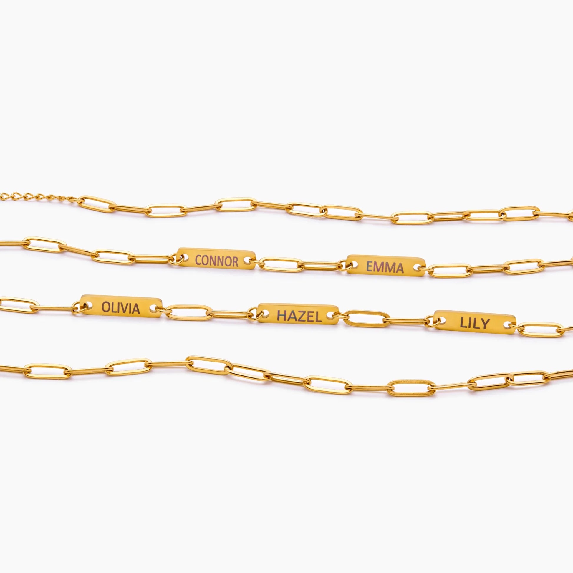 Paperclip Family Name Necklace