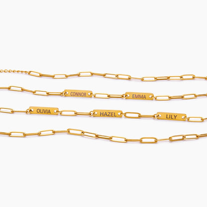 Paperclip Family Name Necklace