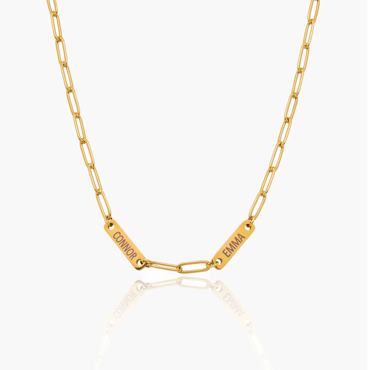 Paperclip Family Name Necklace