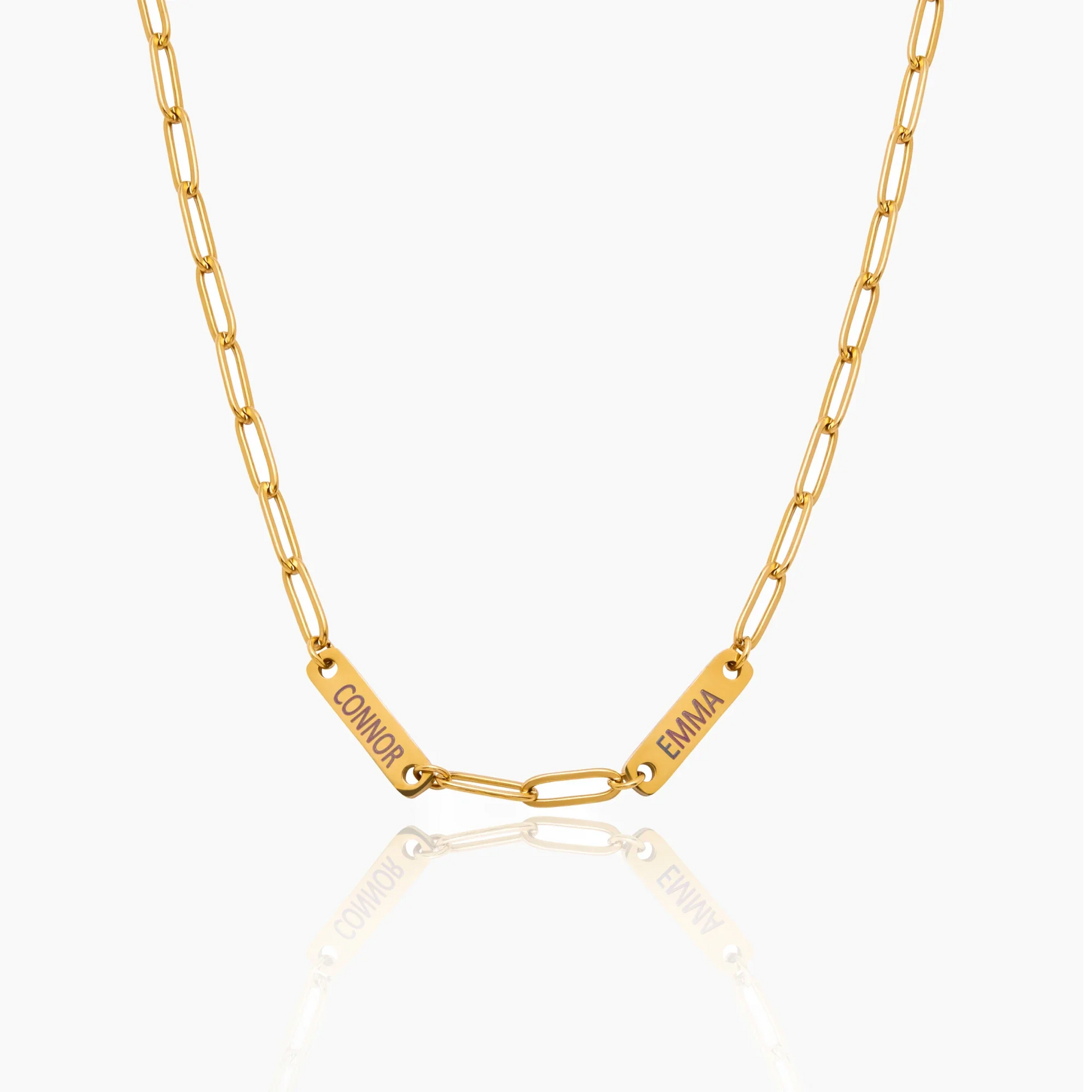 Paperclip Family Name Necklace