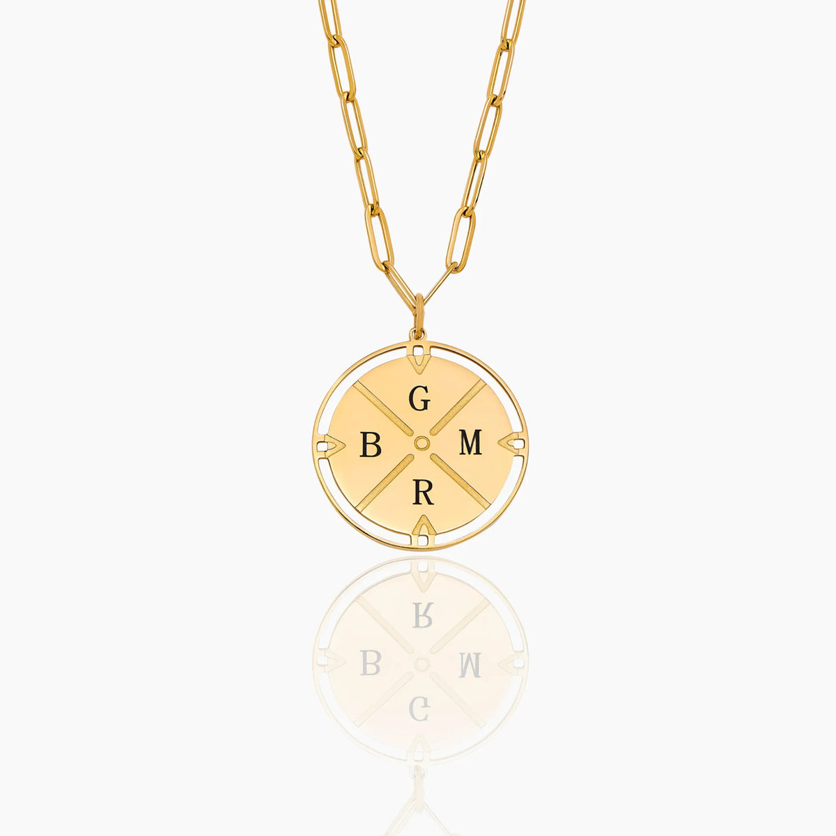 Engraved Initial North Necklace
