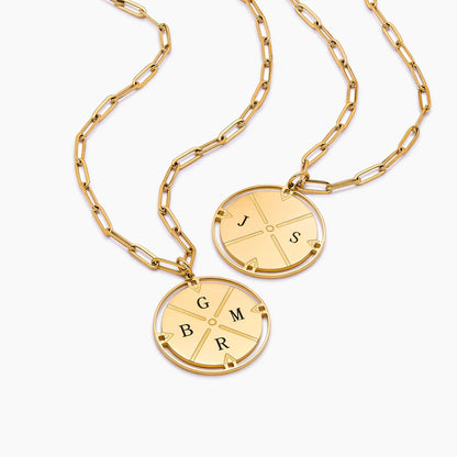 Engraved Initial North Necklace