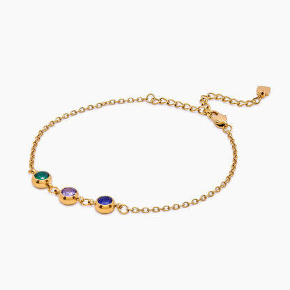 Personalised Family Birthstone Bracelet