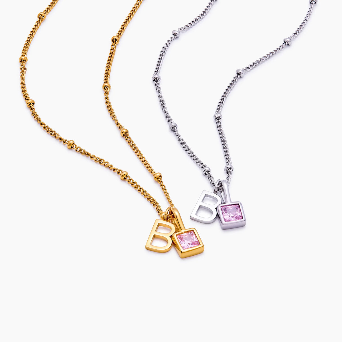 Stone Initial Necklace