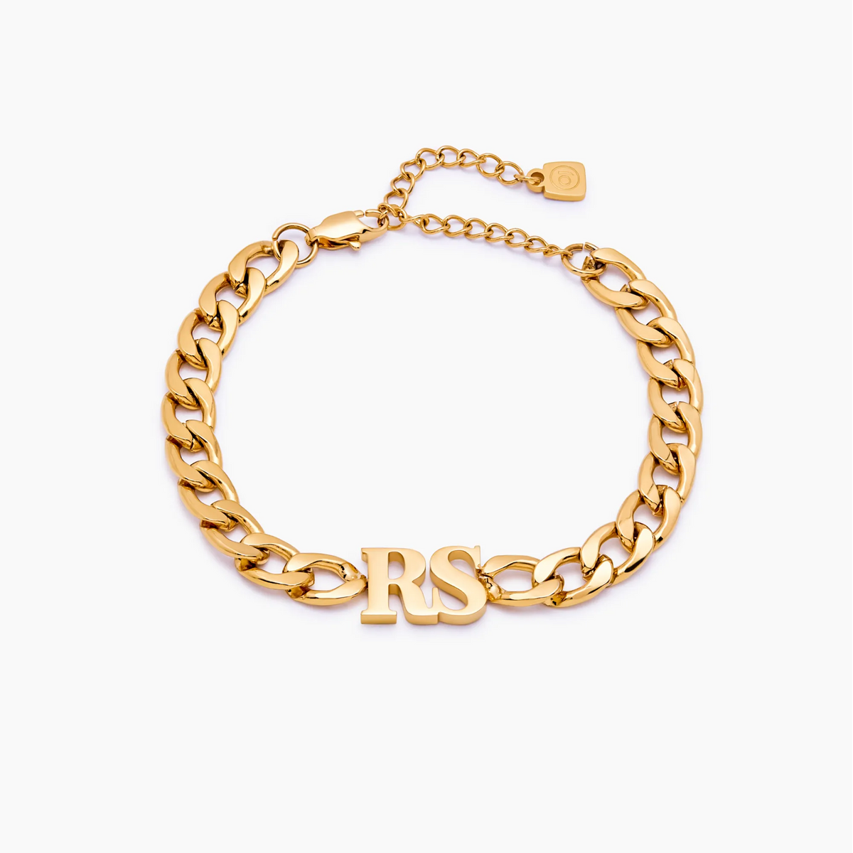 Curb Chain Initial Bracelet