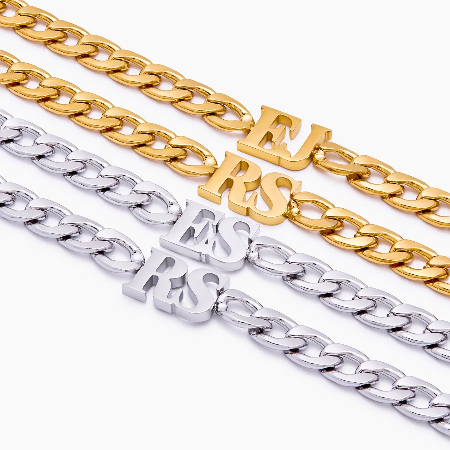 Curb Chain Initial Bracelet