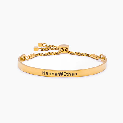 Script Bar Slider Bracelet