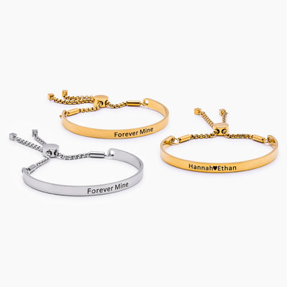 Script Bar Slider Bracelet