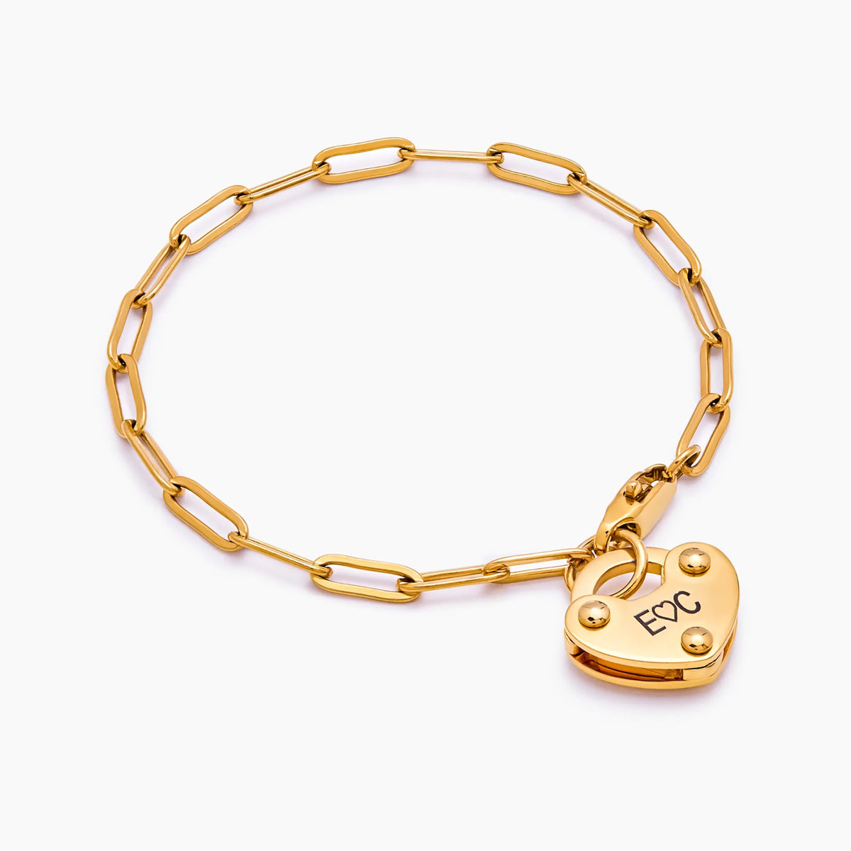 Padlock Initial Bracelet