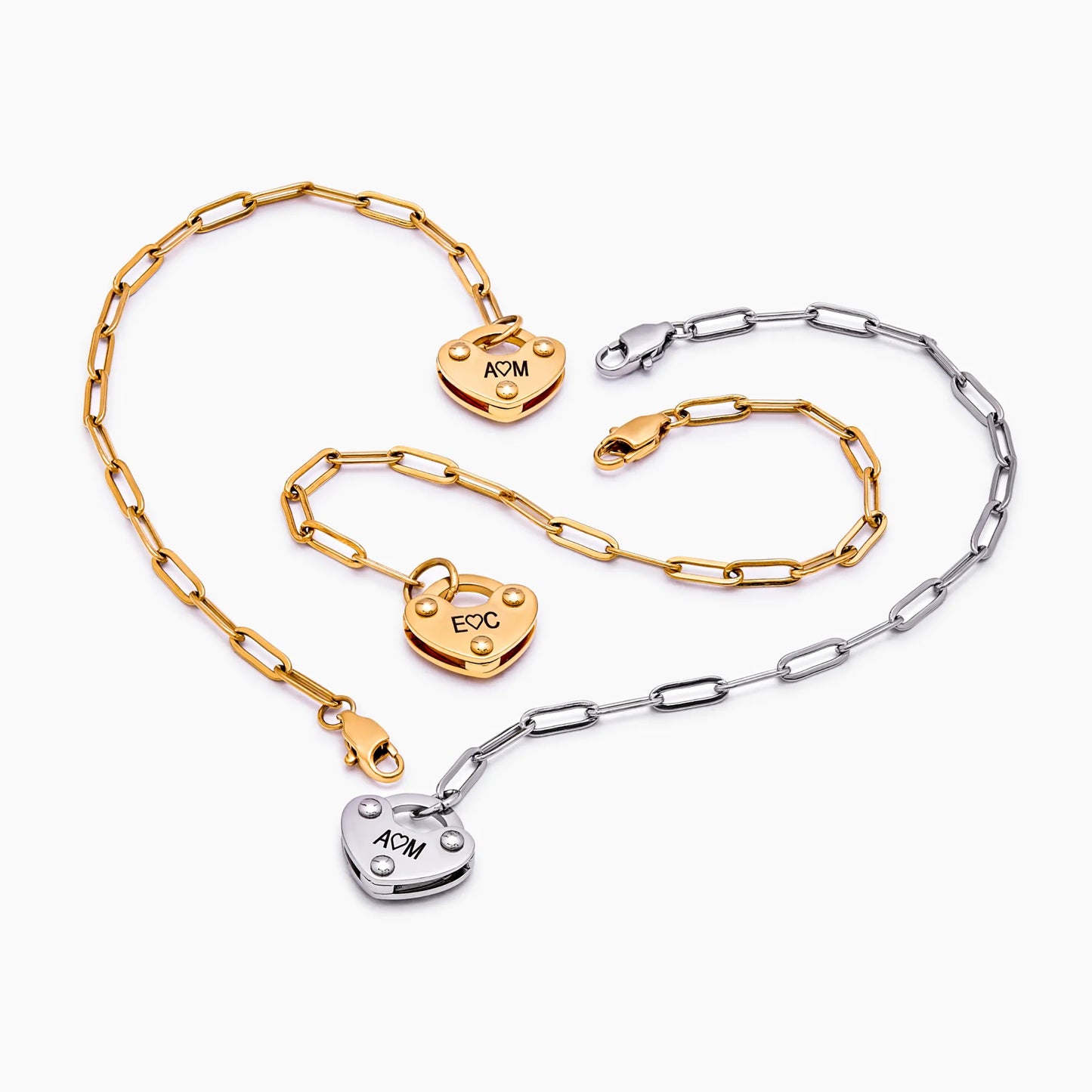 Padlock Initial Bracelet