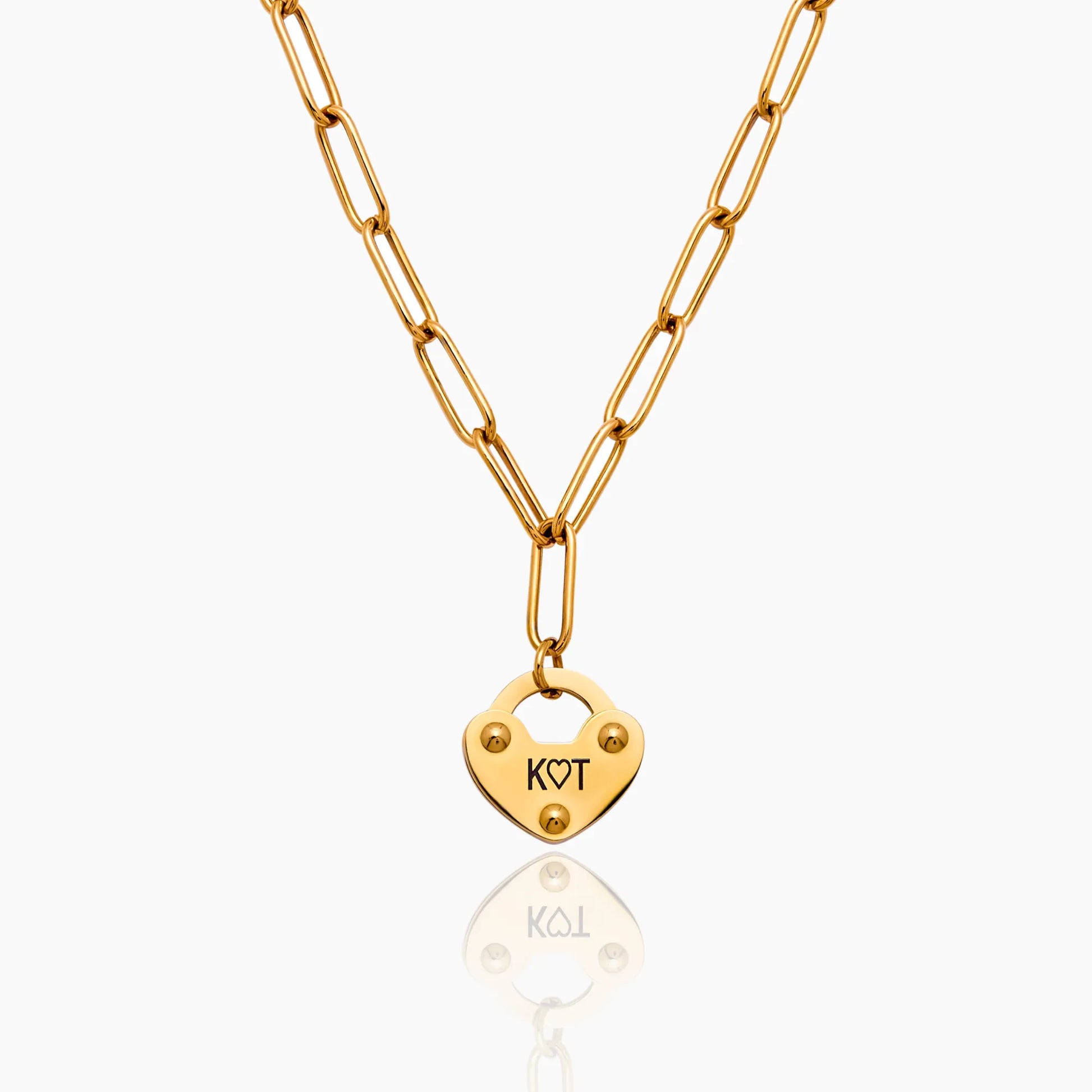 Padlock Initial Necklace