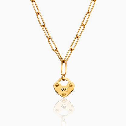 Padlock Initial Necklace