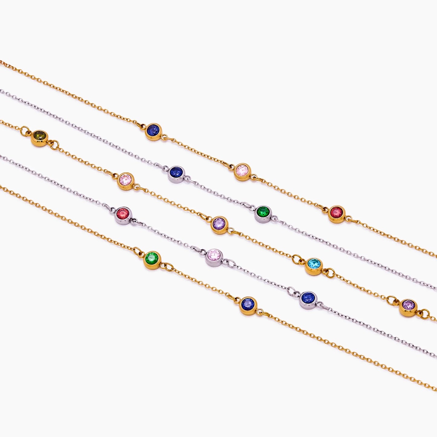 Personalised Family Birthstone Necklace