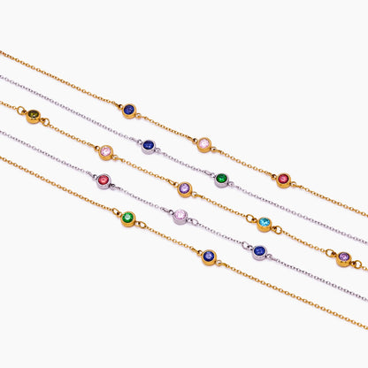 Personalised Family Birthstone Necklace