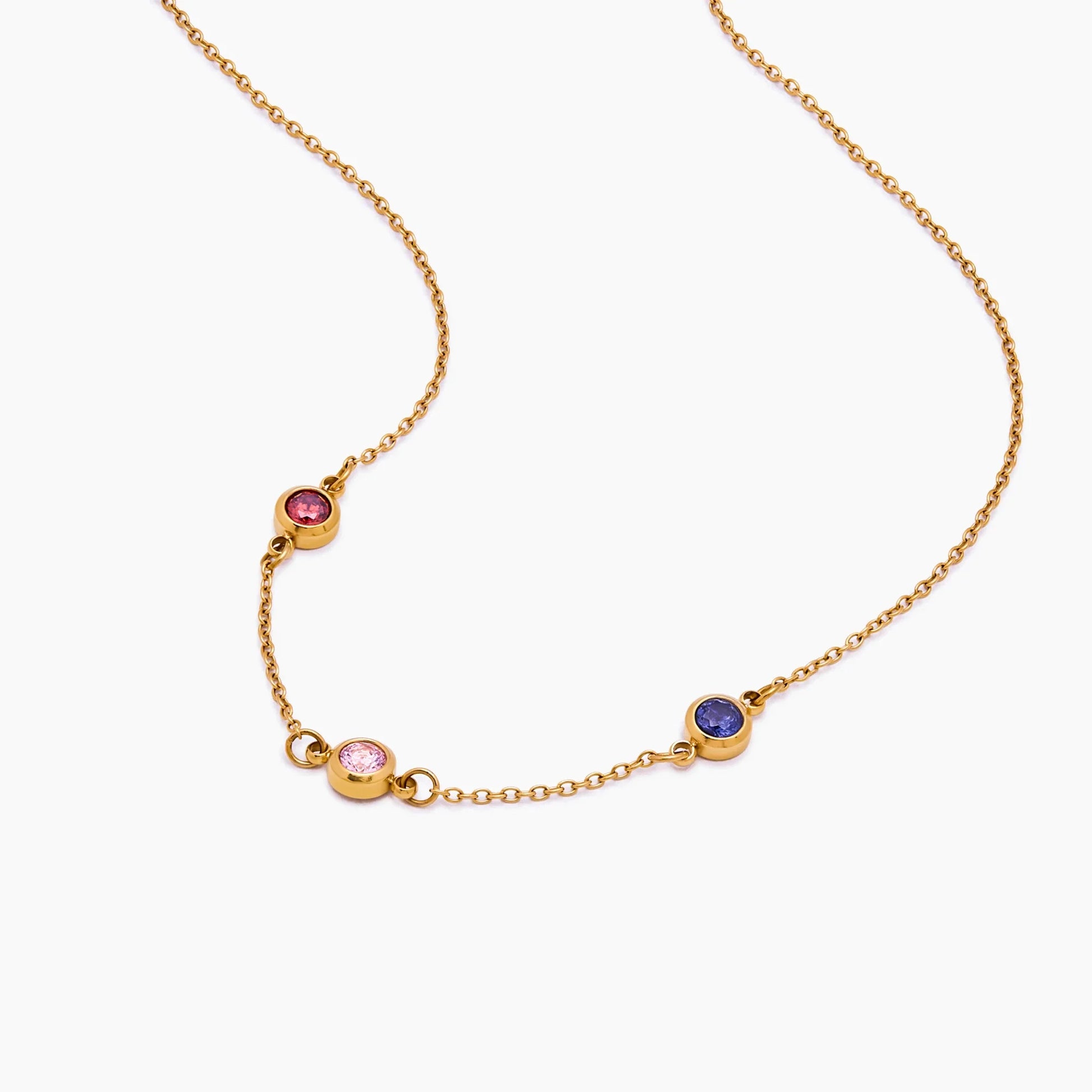 Personalised Family Birthstone Necklace