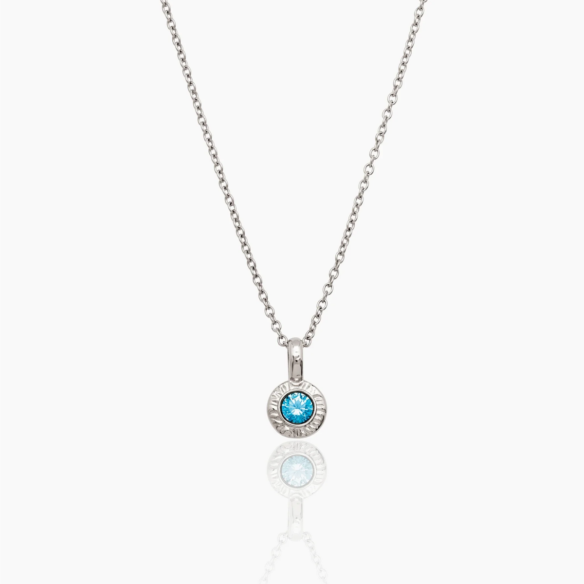 Facet Birthstone Pendant Necklace