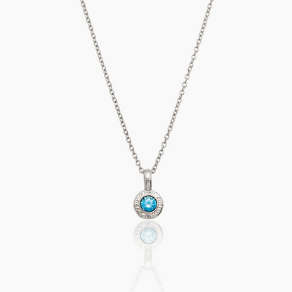 Facet Birthstone Pendant Necklace
