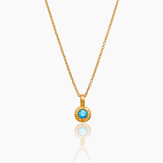 Facet Birthstone Pendant Necklace