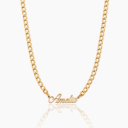 Heavy Curb Name Necklace