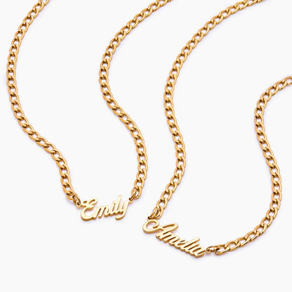 Heavy Curb Name Necklace