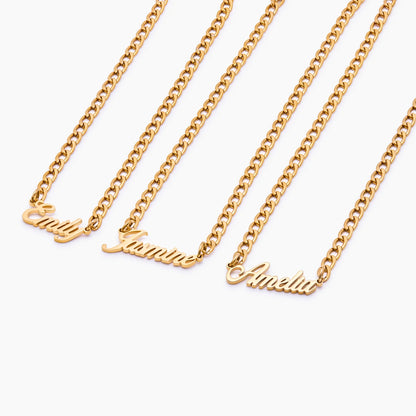 Heavy Curb Name Necklace