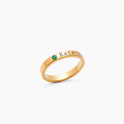 Stacking Birthstone Name Ring