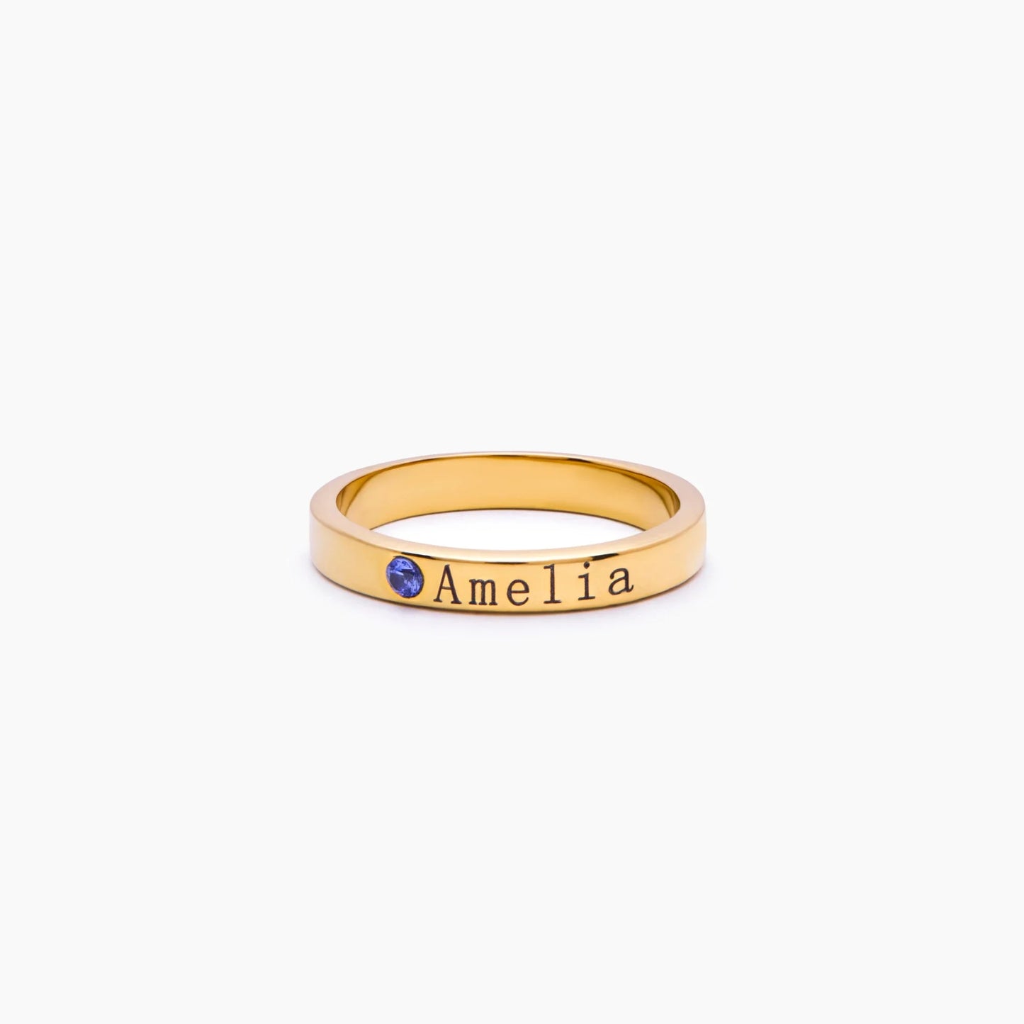 Stacking Birthstone Name Ring