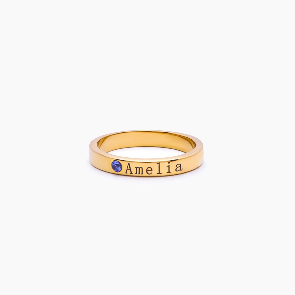 Stacking Birthstone Name Ring