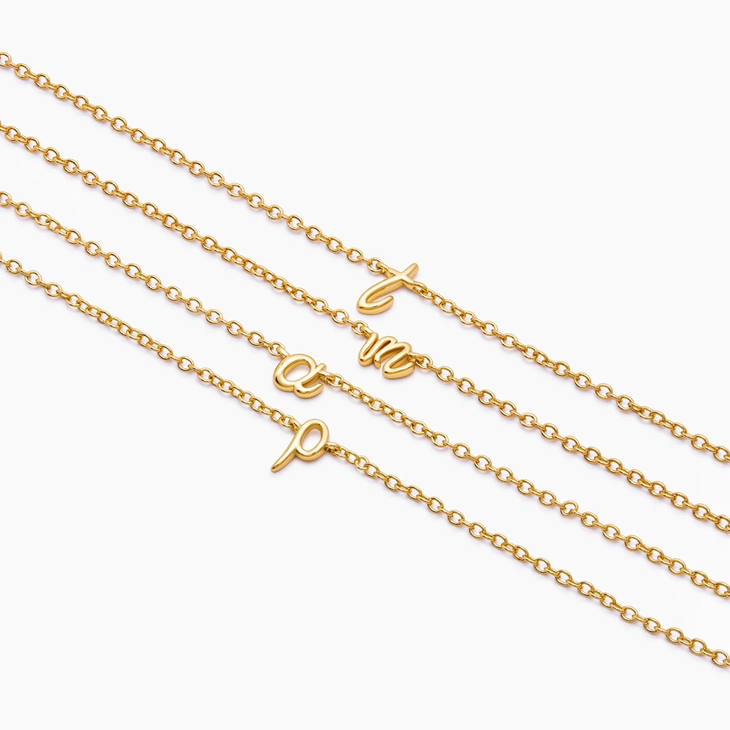 Fine Script Initial Bracelet
