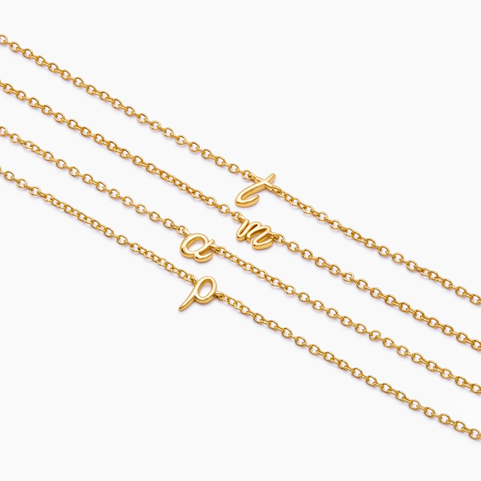Fine Script Initial Bracelet