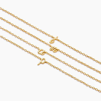 Fine Script Initial Bracelet