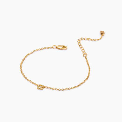 Fine Script Initial Bracelet