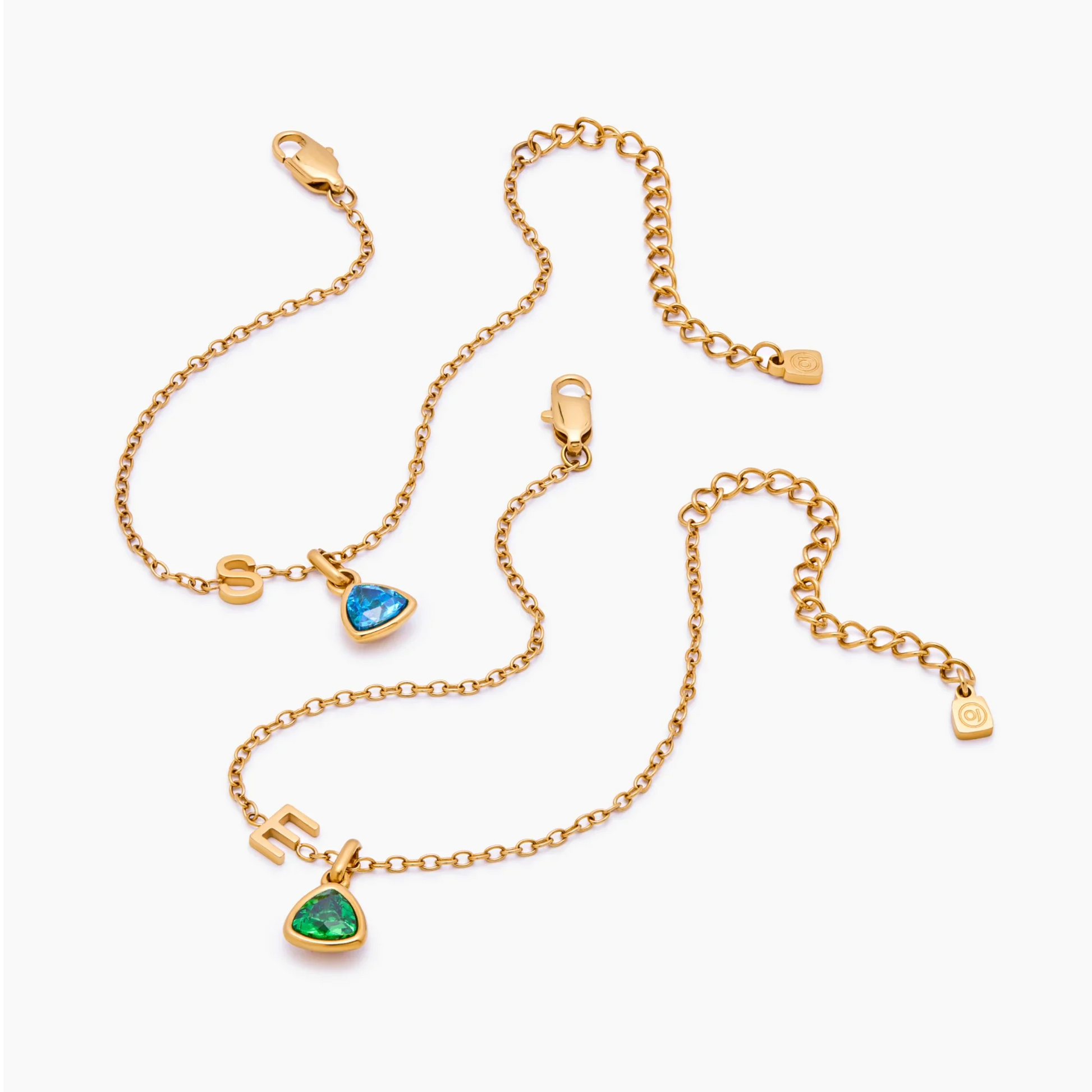 Birthstone & Letter Charm Bracelet