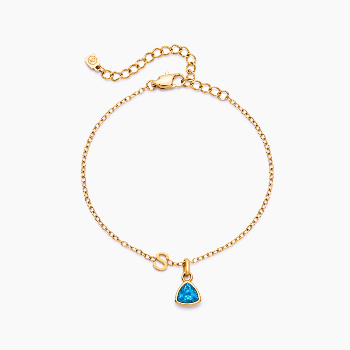 Birthstone & Letter Charm Bracelet